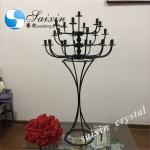 25 Arm Black Metal Candelabra Candle Holder Wedding Decoration 150CM