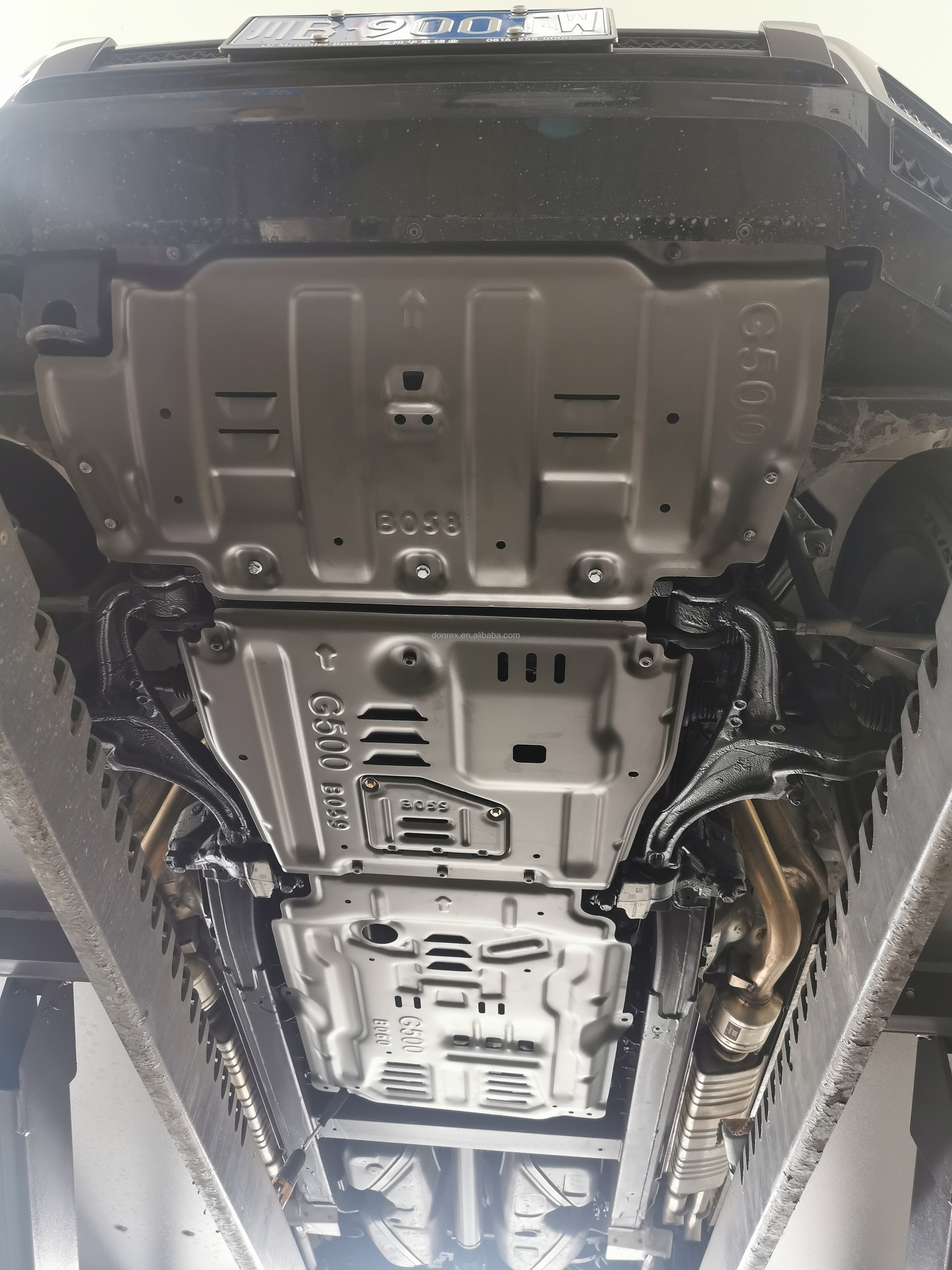 Enhance Your Benz G500 with Full Skid Plate Set Engine Guard Plate Armor in Grey