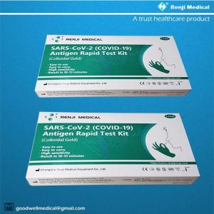 Wholesale Renji COVID 19 Antigen Rapid Test Kit Nasal Swab Colloidal Gold 10 - 15Min from china suppliers