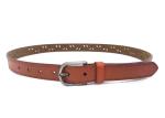 Hollow - Out Drop Shape Women's Fashion Leather Belts With Single Prong Buckle