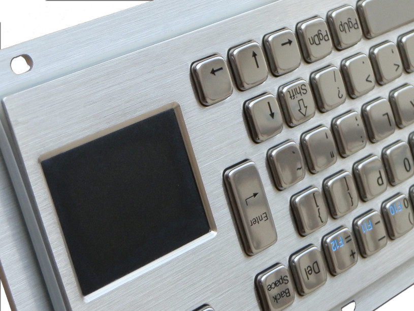 Rugged Industrial Keyboard with Touchpad , Stainless Steel Material
