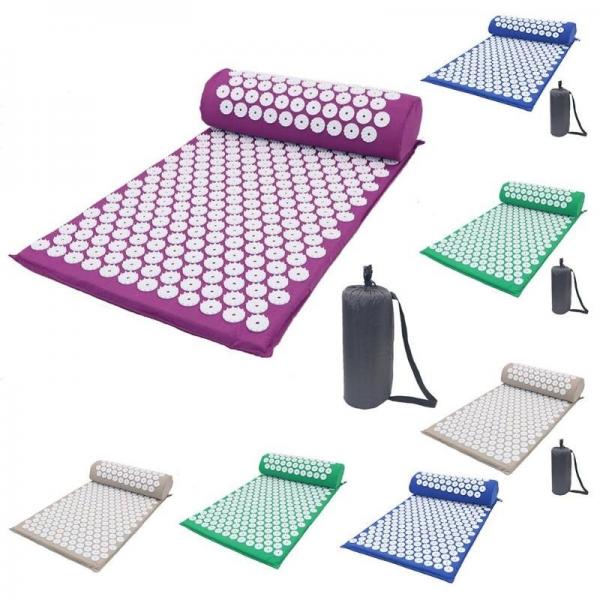 Quality Acupressure Relieve Stress Back Spike Mat , Yoga Massage Mat With Pillow for sale
