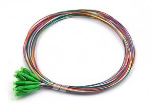 China LC/APC 12 Fibres OS2 SM Colour Coded 0.9mm G657A1 Fiber Optic Pigtail Network on sale