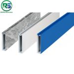 Environmental Friendly Linear Suspended Metal Ceiling 0.6mm White Aluminum