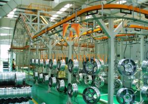 Wholesale Fully Automated Assembly Electrostatic Spray Painting Line For Wheel Hub Spray Coating from china suppliers