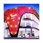 Outdoor Flexible Transparent Led Curtain Display 6mm Indoor Use