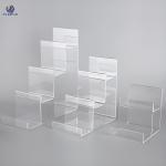OEM ODM Acrylic Riser Display Stand Solution Clear Display Shelves For Your