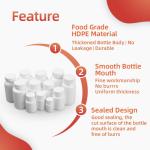 100ml Plastic Pill Bottle Odorless PE Plastic Capsule Container