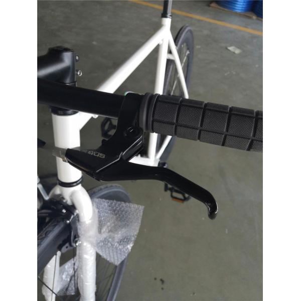 Sleek white frame adult 700C single speed bicycle fixed gear bikes with coaster brake