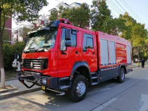 Wholesale Howo Dry Powder Fire Rescue Truck 4X4 3000L Water 1000 Liters Foam High Performance from china suppliers