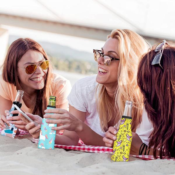 Custom Logo Sublimation Coolers With Zipper 12oz Sublimation Can Cooler