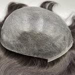 INJECTION Thin Skin V-loop Human Hair Man Toupee Men Wig 1 Piece INDIAN Hair