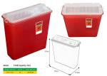 4.6 Litre Sharps disposal container, Sliding Lid, Red,Sharps Container |