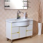 Modern Design Customized Round Bath Vanity Wooden Panel Bathroom Cabinet With