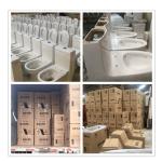 Upper Cistern Wc Ceramic One-Piece Toilet for Bathroom Set Floor Mounted