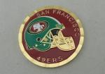 3/4 Inch San Francisco Personalized Coin, Diamond Cut Edge With Plastic Coin Box