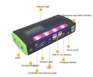 Wholesale Chinese factory jump starter power bank with LED light from china suppliers