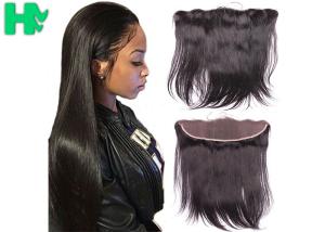 Wholesale Smooth Human Hair Closure 13*4 Lace Frontal Closure Straight Natural Black 8A from china suppliers