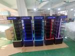 Floor Mounted Top Acrylic Display Rack LED Display Stand For Electronic Products