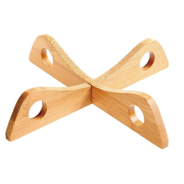 Detachable Sustainable Kitchen Tableware Bamboo Plate Holder Multifunctional