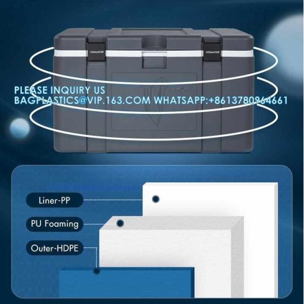 30L 50L 65L 70L 85L 120L PU Foaming Ice Cooler Box Picnic Medical Transport Vaccine Large Picnic Fishing Cooler Box