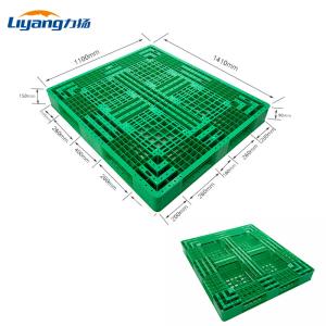 Wholesale Green 4 Way Euro Plastic Pallets Nestable Warehouse Racking HDPE Pallets from china suppliers