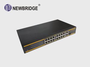 China 10/100Mbps PoE Ethernet Switch 16 Port 250W With 2*10/100/1000 Mbps Uplink Port on sale