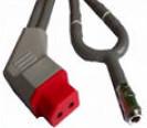 ISO13485 Approved Nibp Cuff Connectors 2.5M Tube Red Plastic Connector