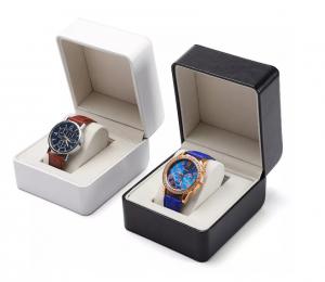 China Custom Size Wrist Watch Packaging Box ISO Pu Leather Watch Box on sale