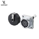 Reliable and flexiable 9 pin waterproof sealed bulkhead electrical bayonet power