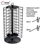Footwear Shop Metal Display Racks , Rotating Table Top Sock Display Rack