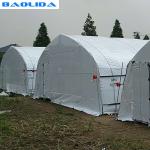 Tunnel Polyethylene Foil Greenhouse For Mushroom Low Transmission Black And
