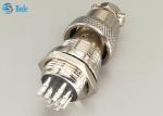 12 Pin Male And Female Gx16 Aviation Connector Straight Silver Plated Plug