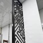 Black Matt Finished Stainless Steel Screen Partition Room Divider Screen Modern