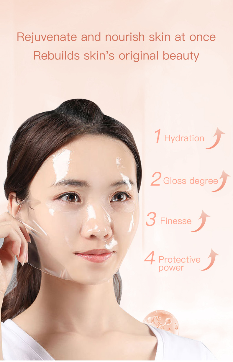 Private Label Korean Bio Deep Collagen Crystal Jelly Clear Beauty Face Masking Sheet Korea Face Facial Masks Skin Care