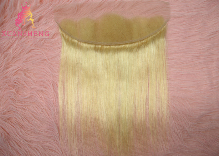 Cuticle Aligned Virgin 613 Blonde Hair Weave Straight 13*4 Hair Frontal
