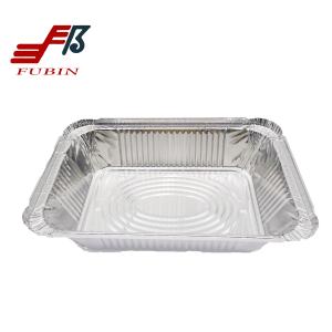 Wholesale rectangular take away disposable aluminum foil container tray sizes manufacturer aluminium butter packaging sarten from china suppliers