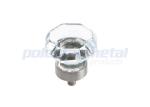 Delicate Mushroom Drawer Knob 1 1/4 Inch Polished Chrome For Wardrobe