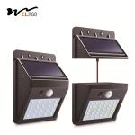 300lm PIR Solar Powered Motion Lights 6500k Pir Exterior Wall Lights