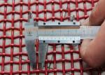 Square Slot V Hook Red Steel Vibrating Screen Mesh