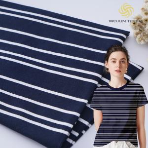 Wholesale Soft And Simple And Fashionable High Quality Striped Cotton Fabric For T- Shirt from china suppliers