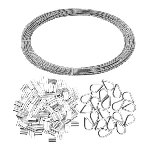 Galvanized 1/16inch Stainless Steel Wire Rope Cable with Aluminum Crimping