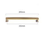 Kitchen Gold Brass Cabinet Pull Handles 192mm For Apartment Villa