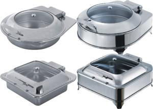 Wholesale Catering Buffet Equipment Drop - In Induction Chafing Dish With Glass Or Solid Lid from china suppliers