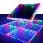 Wedding Club DJ Portable starlight 3D Interactive Mirror Dance Floor Lights RGB