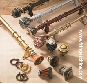 Wholesale Hot selling delicate aluminum curtain rod pipe resin curtain finials from china suppliers