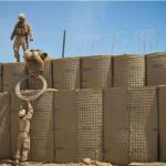Electric Galvanizing Welded Mesh Military Barrier Wall 24 Inches