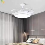 Modern Simple Living Room Bedroom Dining Room Ceiling Fan Light With LED