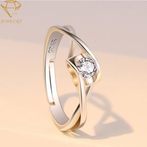 Wholesale AAA CZ Stones Adjustable Personalized Silver Ring For Women from china suppliers
