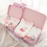 Pink Lovely Baby Cardboard Suitcase Gift Box with Lock and Handles Industrial